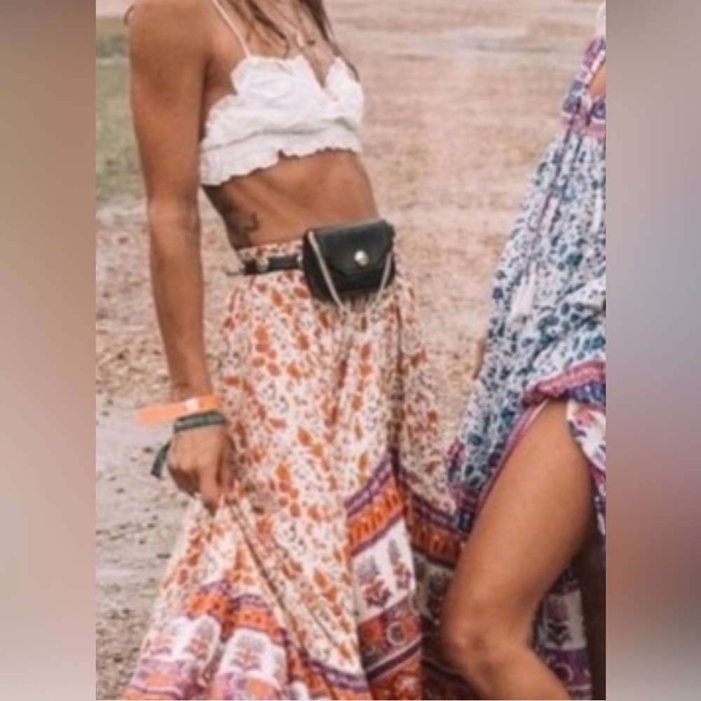 Spell and the Gypsy Castaway Gypsy Love Skirt Orange Blossom Size Small Hi-Low - Picture 15 of 15